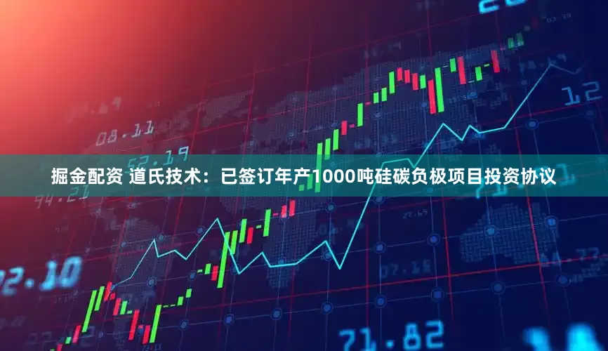掘金配资 道氏技术：已签订年产1000吨硅碳负极项目投资协议